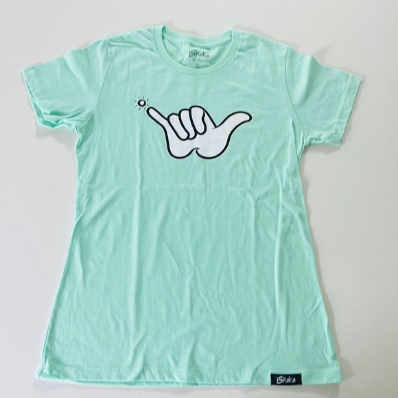 Sea Green Shaka Tee - Picture 2 of 6